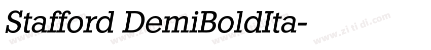 Stafford DemiBoldIta字体转换